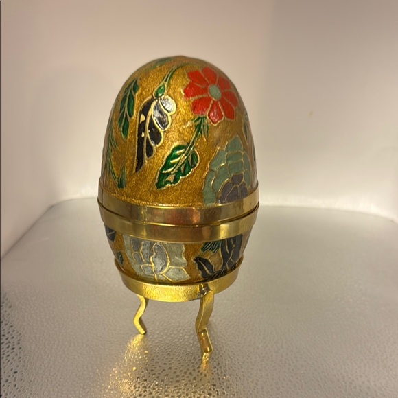 Gold and Red Decorative Accents Egg - Picture 1 of 1
